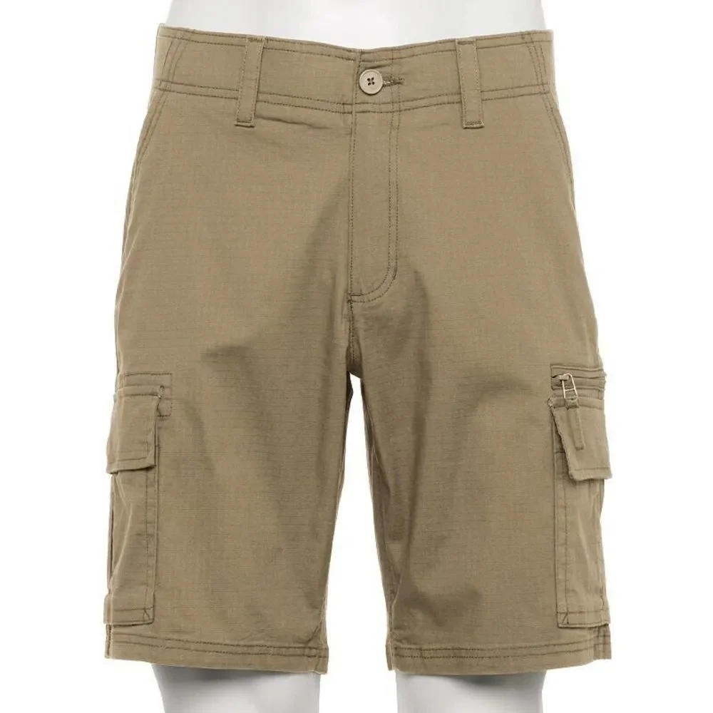 Sonoma Flexwear Ripstop Cargo Shorts Mens 29 Brown Cotton Stretch NEW